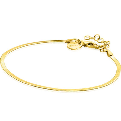 Zinzi ZIA2360 snake chain armband gold plated glanzend 1.9 mm breedte - Lengte 16.5-19.5 cm