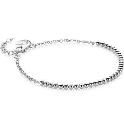 Zinzi ZIA2640 bolletjes armband zilver glanzend 2.5 mm breedte - Lengte 16-19 cm