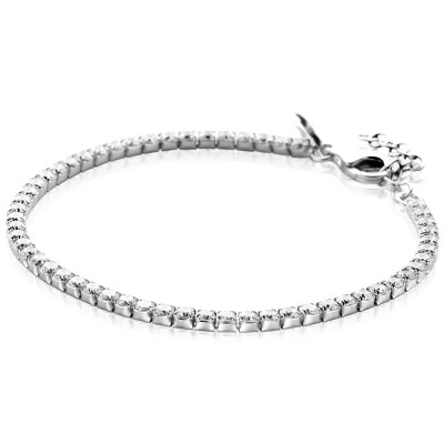 Zinzi ZIA2665 tennisarmband zilver transparante zirkonia's 3 mm breedte - Lengte 17-20 cm