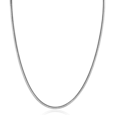 Zinzi ZIC2401 zilveren slang schakelketting glanzend 2.5 mm breedte - Lengte 42-45 cm
