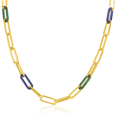 Zinzi Chain ZIC2455 schakelketting goudkleurig ovaal 6.7 mm breedte - Lengte 45 cm