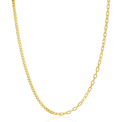 Zinzi Chain ZIC2468G goudkleurige schakelketting closed forever Gourmet 2.7 mm breedte - Lengte 43-45 cm