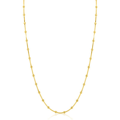 Zinzi ZIC2471G schakelketting goudkleurig slang 2.5 mm breedte - Lengte 43-45 cm