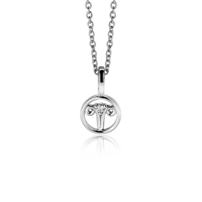 Zinzi Zodiac ZIH-RAM sterrenbeeldhanger zilver zirkonia Ram - 14.5 mm hoogte