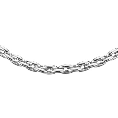 GLOW 102.1458.45 schakelketting zilver cardano 5 mm breedte - Lengte 45 cm