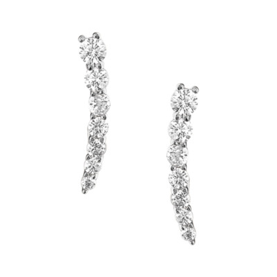 Staafje oorstekers zilver gerhodineerd - 16 mm