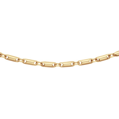 GLOW 202.1474.45 schakelketting 14-karaat gouden cardano 5 mm breedte - Lengte 45 cm