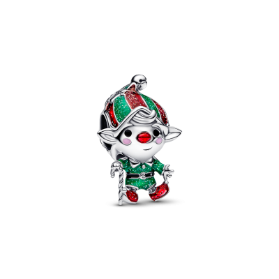 Pandora Moments 794294C01 - bedel met multicolor kerstelf van zilver