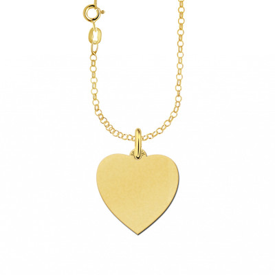 Gouden ketting met hartje 14-karaat - Lengte verstelbaar 45-50 cm