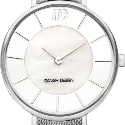 Danish Design Tidløs Rømø IV62Q1167 - Dameshorloge staal-parelmoer  zilverkleurig-wit 32 mm