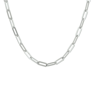 Paperclip 3.7 mm schakelcollier zilver