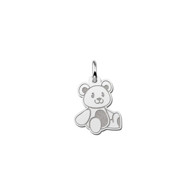 925 Zilveren teddybeer hanger 14 mm breed - Hoogte 16 mm