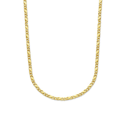 Collier met gourmetschakel 3.1 mm van 14-karaat goud