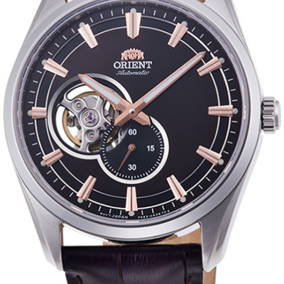 Orient Contemporary RA-AR0005Y30B - Herenhorloge Automaat staal-leder zilverkleurig-bruin