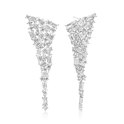 Sif Jakobs SJ-E0340-CZ - Oorhangers zilver met zirkonia - 70 mm