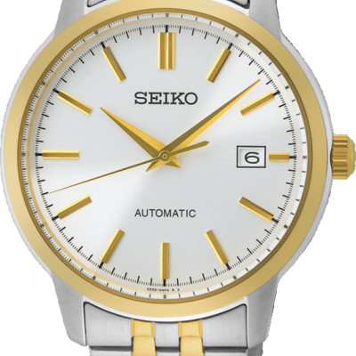 Seiko SRPH92K1 - analoog herenhorloge van bicolor staal met datumweergave - Ø 41 mm