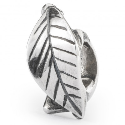 Trollbeads TAGBE-00296 - Zilveren Een Nieuw Begin bedel met bladvorm en gedetailleerde nerven