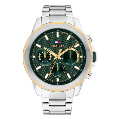 Tommy Hilfiger Lars TH1710651 - Herenhorloge bicolor en groen met Ø 46 mm stalen kast
