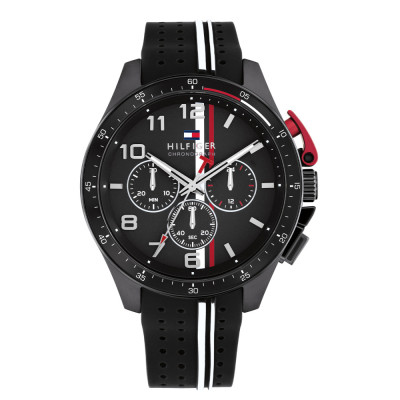 Tommy Hilfiger Bank TH1792168 - Sportief herenhorloge zwart met chronograaf