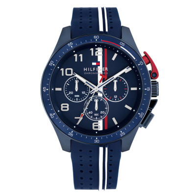 Tommy Hilfiger Bank TH1792169 - Chronograaf horloge in blauw, wit en rood