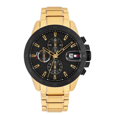 Tommy Hilfiger Jameson TH1792199 - Analoog herenhorloge goudkleurig en zwart Ø 43 mm
