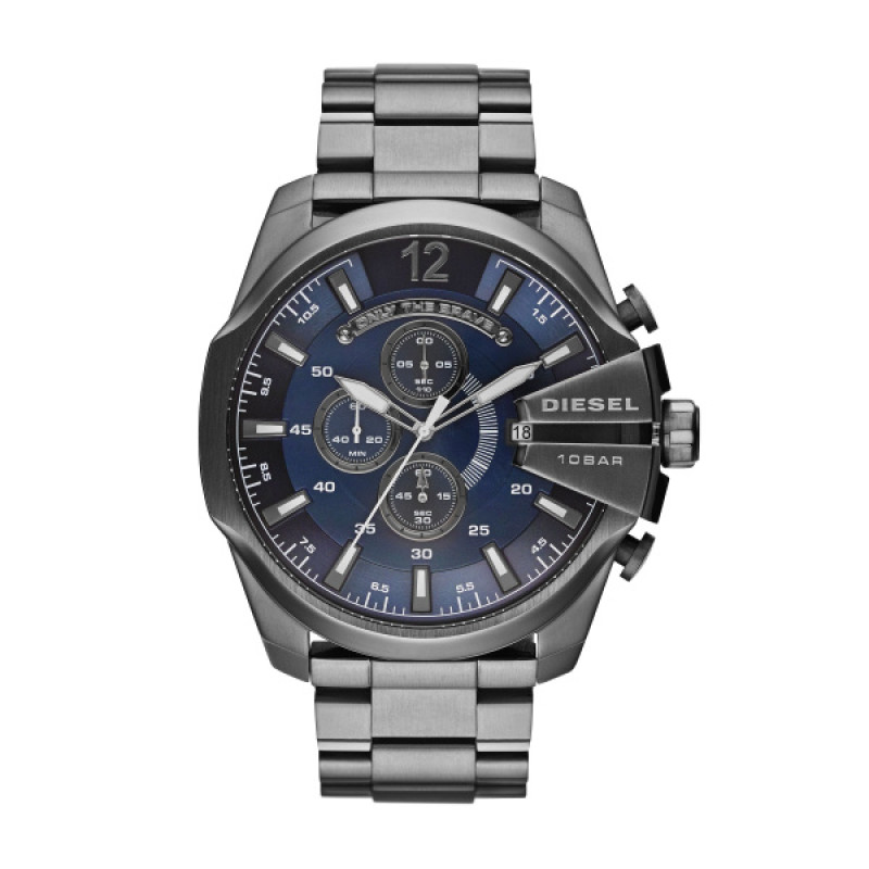 Diesel Mega Chief DZ4329 - Stoer herenhorloge in gunmetal look