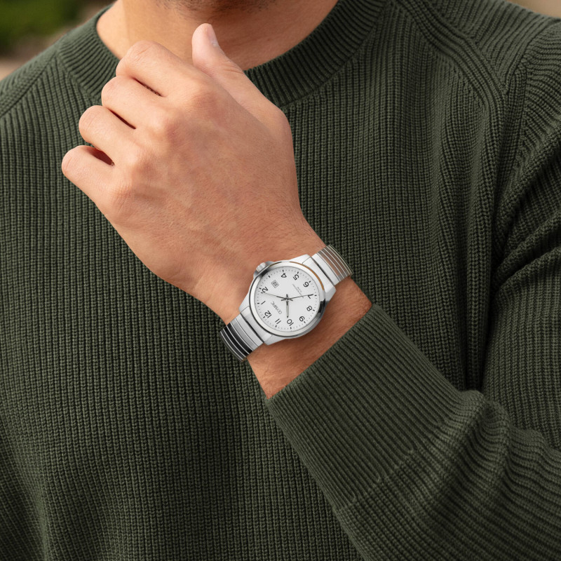 Olympic Charlie OL26HSS307 - Herenhorloge met witte wijzerplaat en