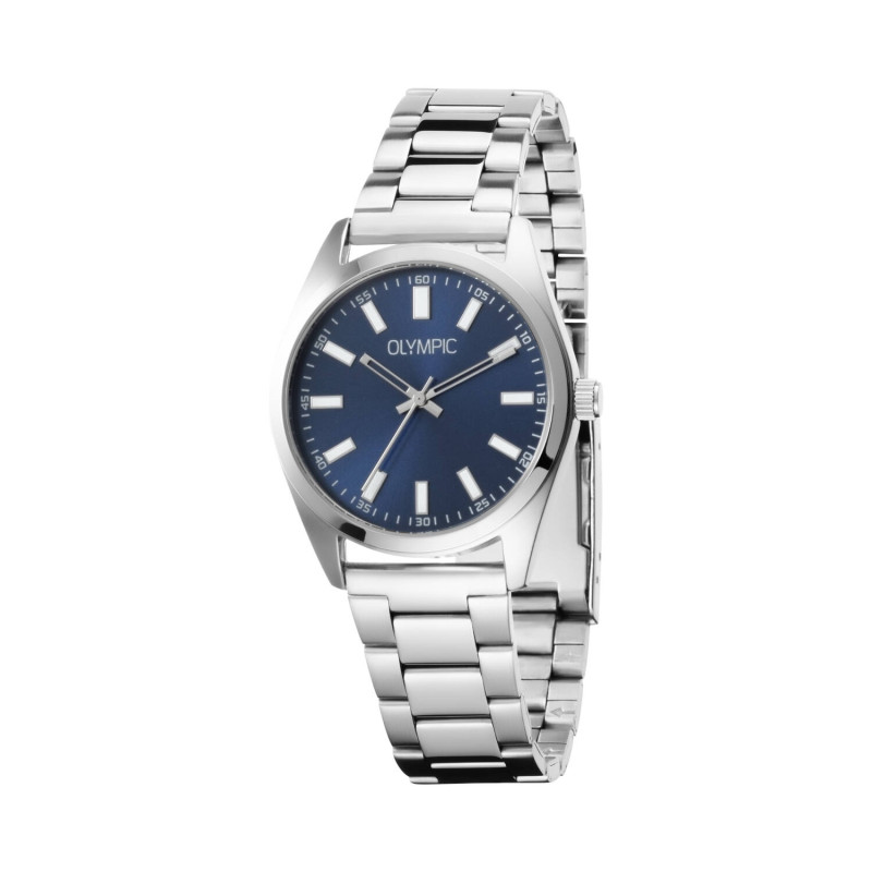 Olympic Marcel OL89HSS080 Stijlvol herenhorloge met blauwe